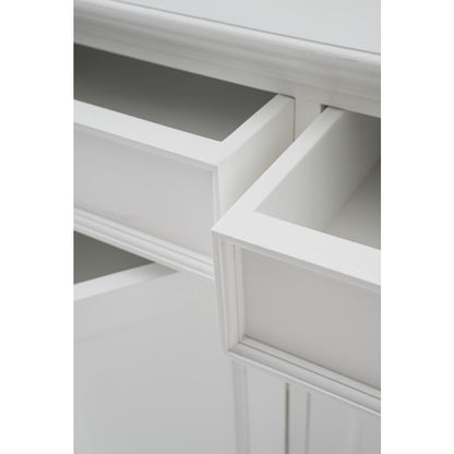 Halifax Classic White Buffet Hutch Unit with 6 Shelves