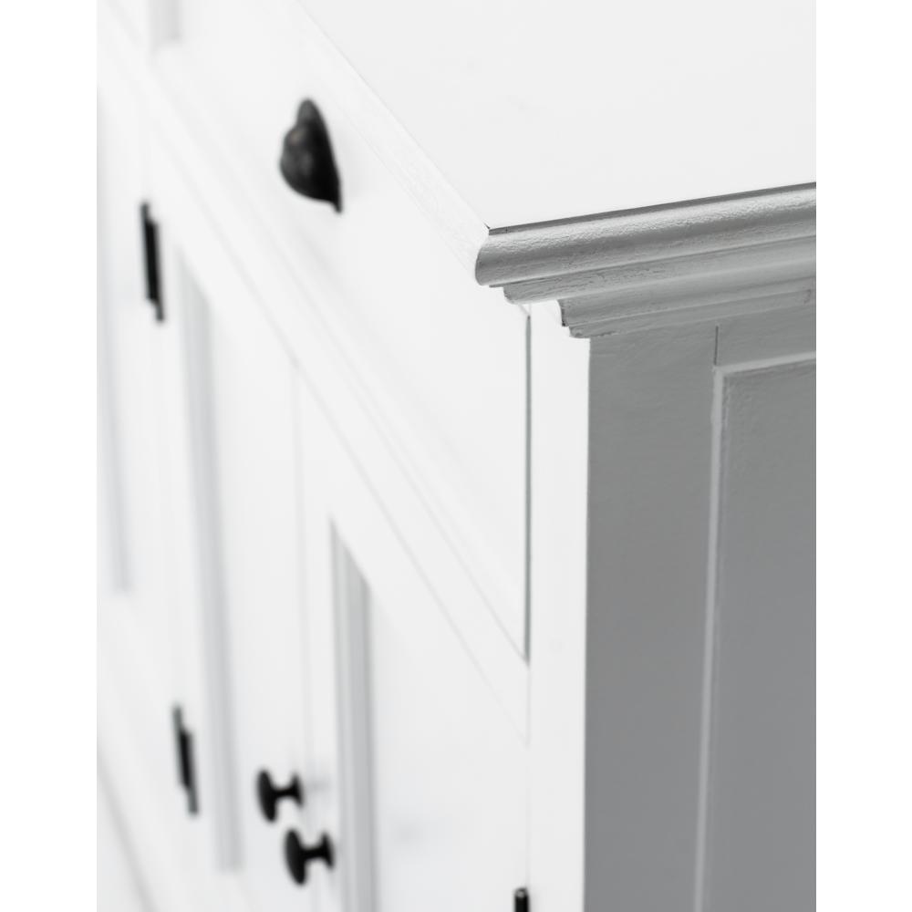 Halifax Classic White Buffet Hutch Unit with 6 Shelves