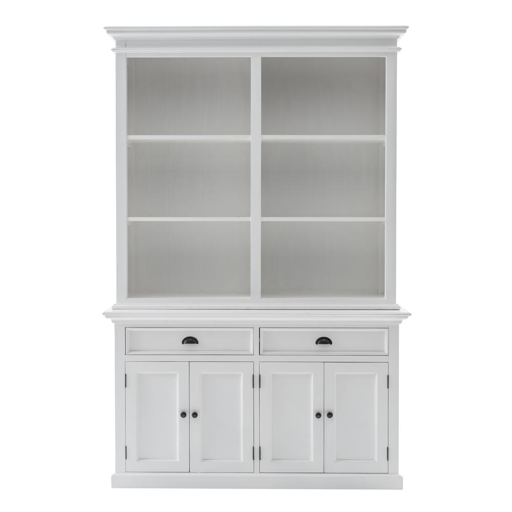 Halifax Classic White Buffet Hutch Unit with 6 Shelves