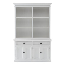 Classic White Buffet Hutch Unit with 6 Shelves, Belen Kox