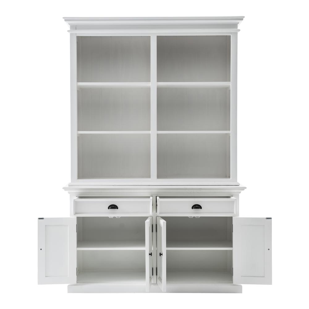 Classic White Buffet Hutch Unit with 6 Shelves, Belen Kox