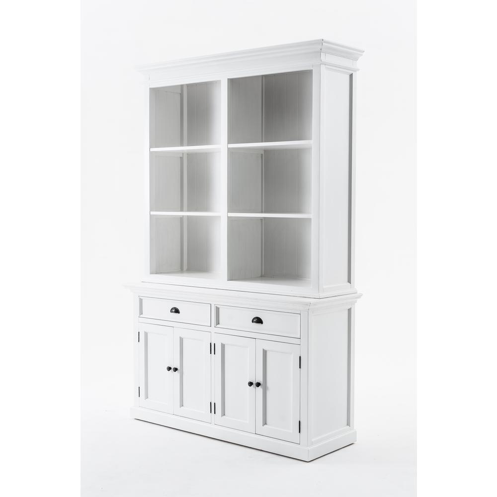 Halifax Classic White Buffet Hutch Unit with 6 Shelves