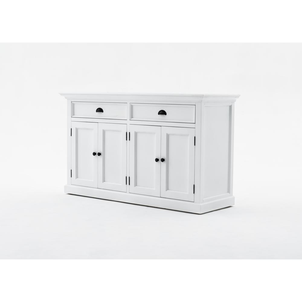 Halifax Classic White Buffet Hutch Unit with 6 Shelves