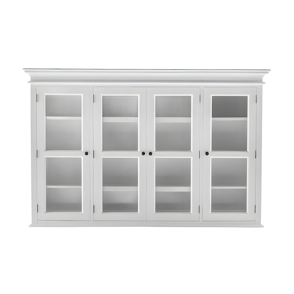 Mahogany Dining Hutch with Bevelled Glass Doors, 4 Drawers and Buffet Cabinet