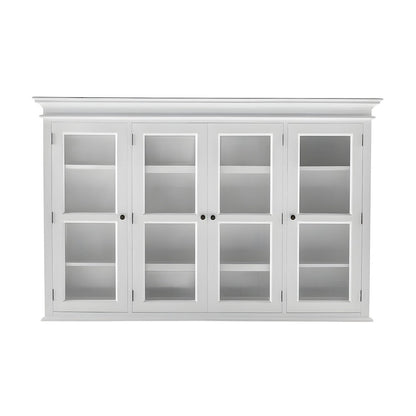 Mahogany Dining Hutch with Bevelled Glass Doors, 4 Drawers and Buffet Cabinet