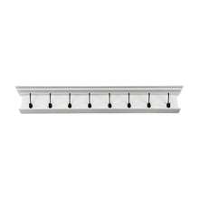 Mahogany Wall Coat Rack with Hat Shelf, French Cleat Hanger and Brass Hooks