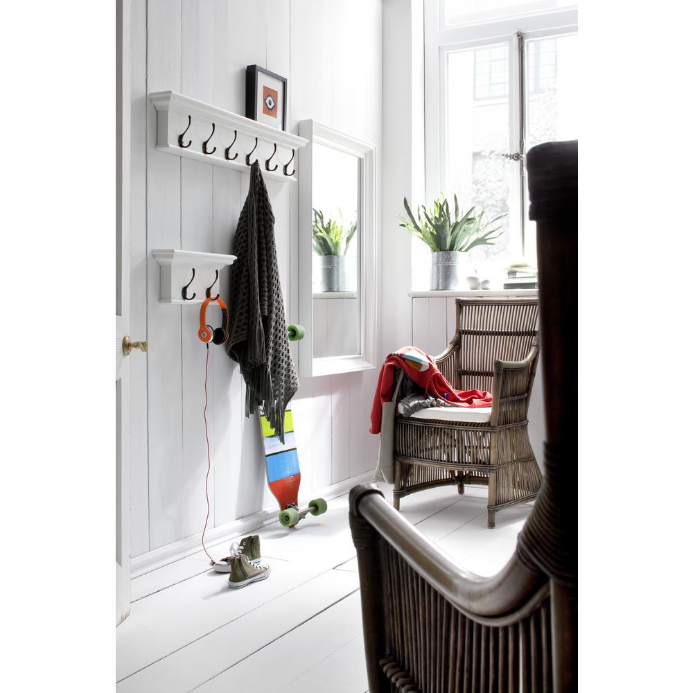Halifax Classic White 6 Hook Coat Rack