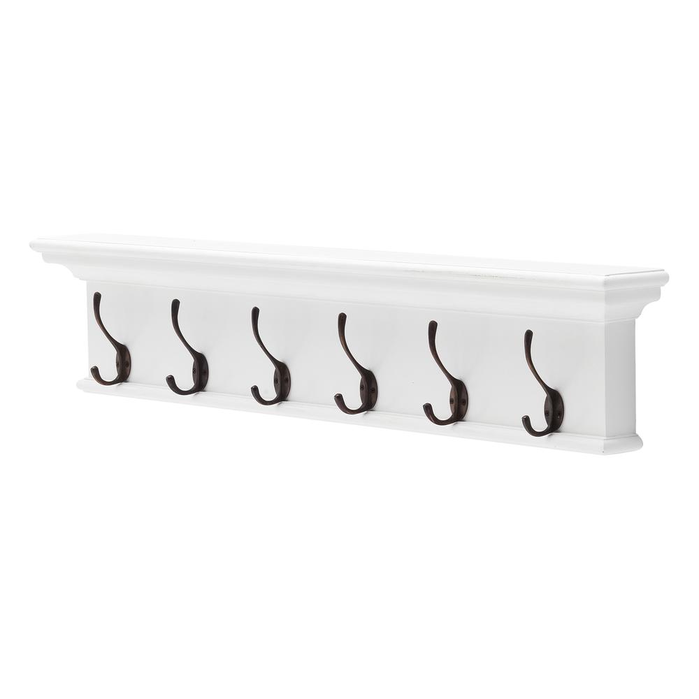 Halifax Classic White 6 Hook Coat Rack