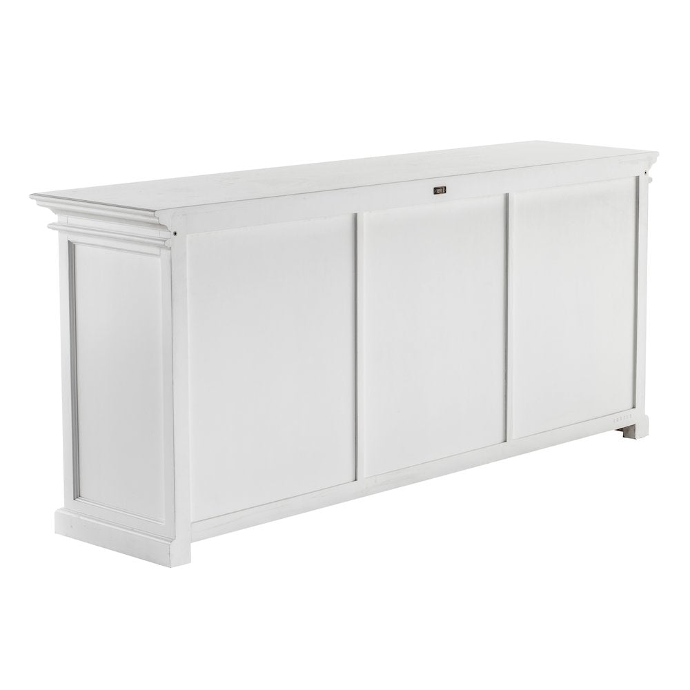 Halifax Hutch Unit with 6 Glass Doors, Classic White