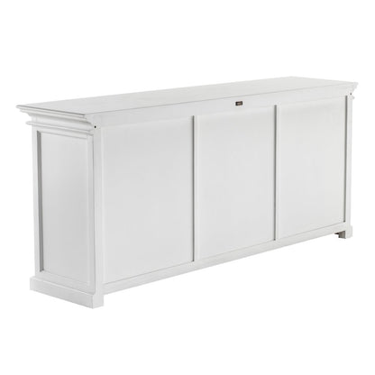 Halifax Hutch Unit with 6 Glass Doors, Classic White