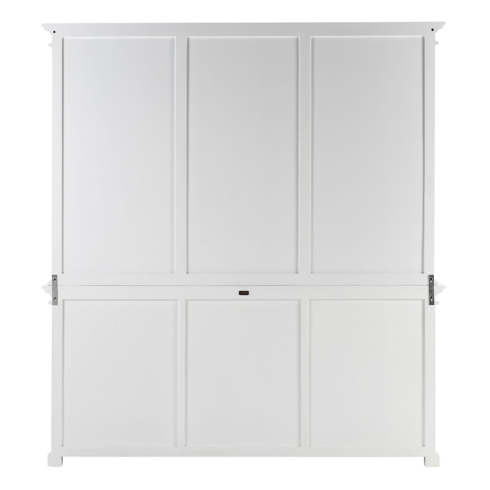 Halifax Hutch Unit with 6 Glass Doors, Classic White