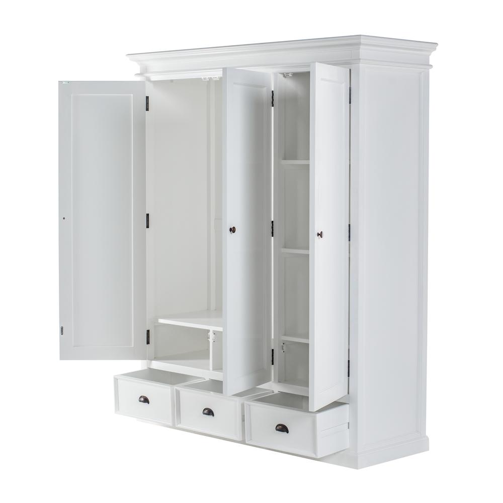 Classic White 3-Door Wardrobe, Belen Kox