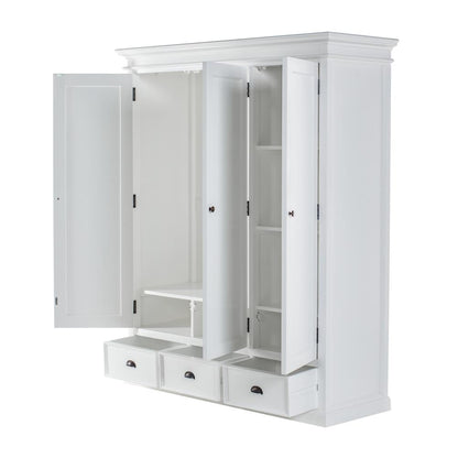 Classic White 3-Door Wardrobe, Belen Kox