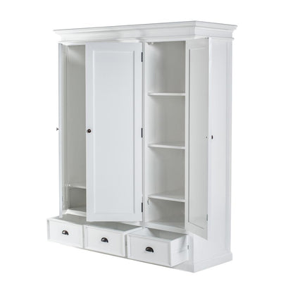 Classic White 3-Door Wardrobe, Belen Kox