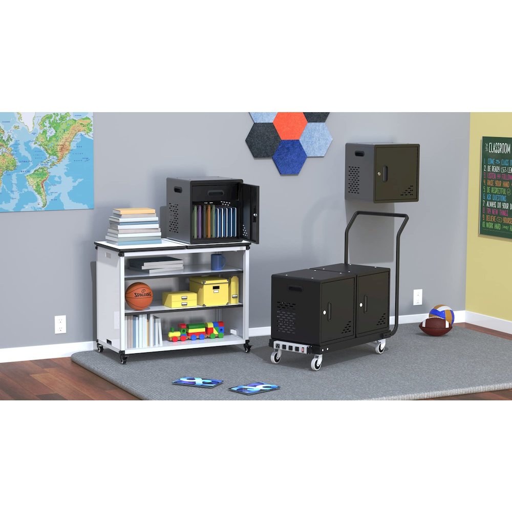 3 Modular Charging Cabinets w/Single Platform