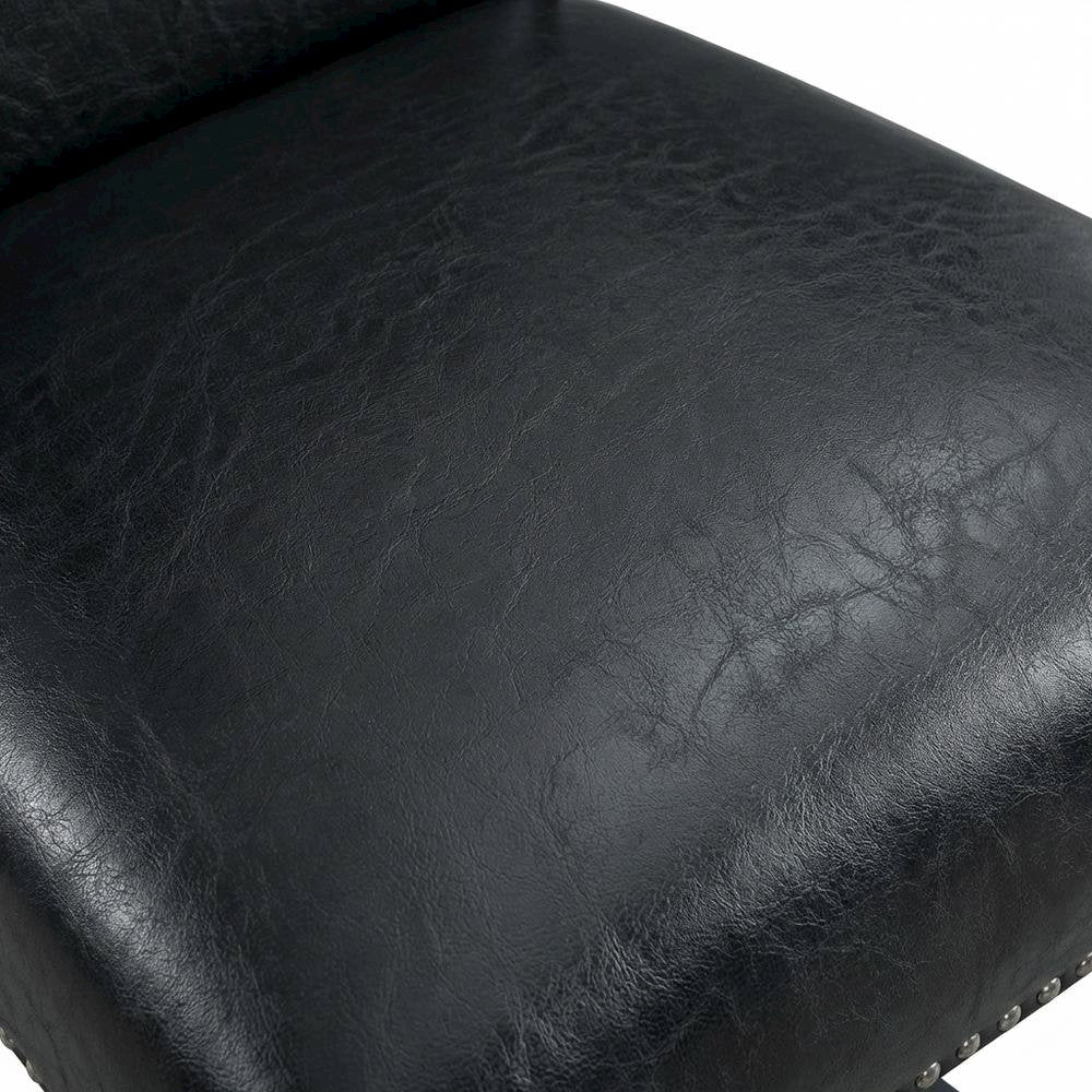 Upholstered Counter Height Side Chair, Transitional Accent Chair,Black, Set of 2