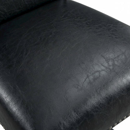 Upholstered Counter Height Side Chair, Transitional Accent Chair,Black, Set of 2