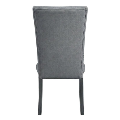 Upholstered Side Chair, Polyester Accent Chair for Dining Room,Gray, Set of 2