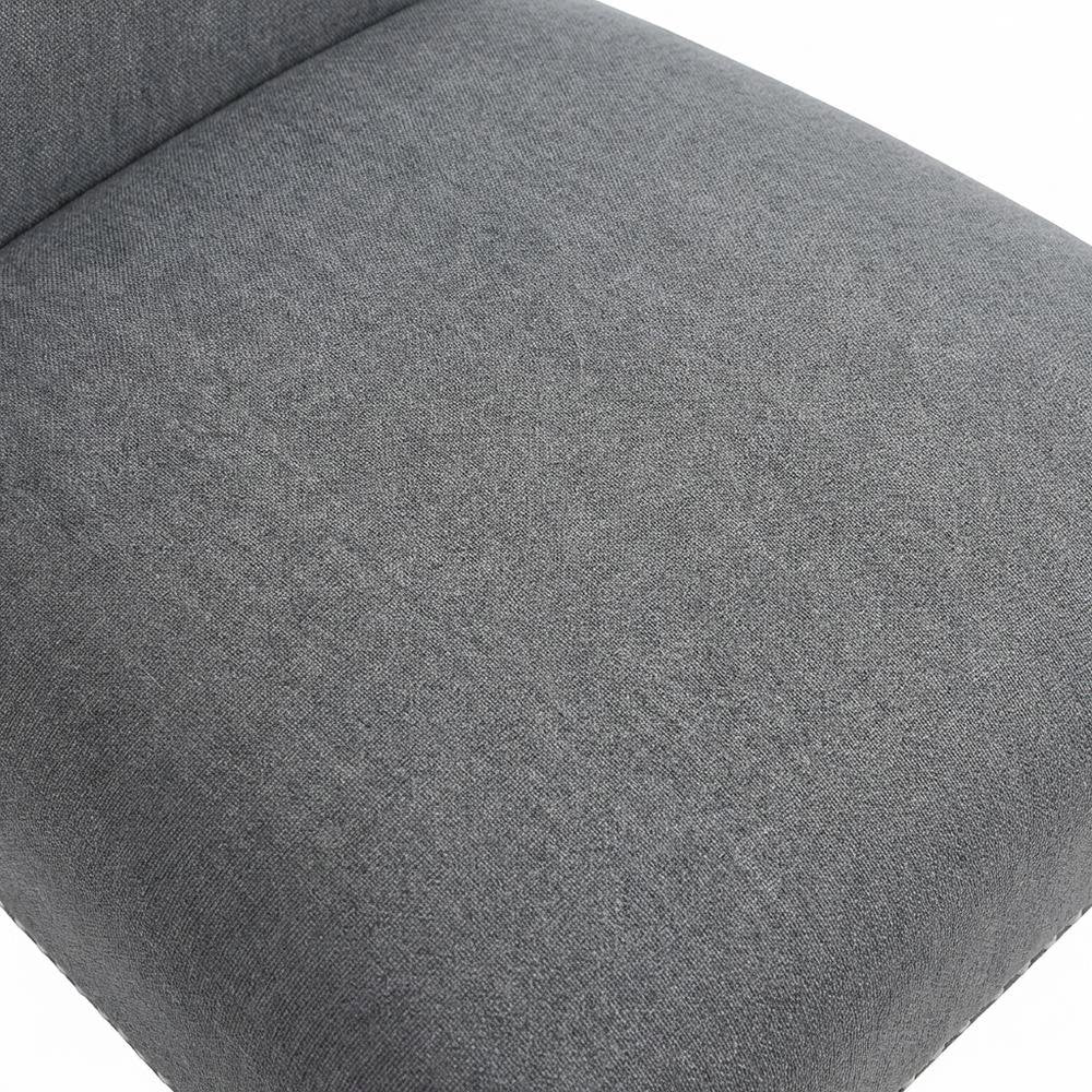 Upholstered Side Chair, Polyester Accent Chair for Dining Room,Gray, Set of 2