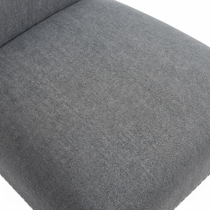 Upholstered Side Chair, Polyester Accent Chair for Dining Room,Gray, Set of 2