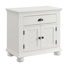White 1-Drawer Nightstand with Traditional Style and Ample Storage