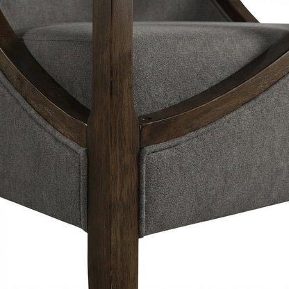 Transitional Upholstered Accent Chair with Spring Seat for Living Room,Gray