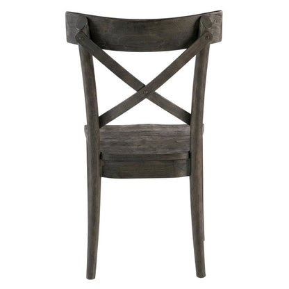 Farmhouse Wooden Side Chair, Rustic Dining Accent Chair for Kitchen Room,Brown
