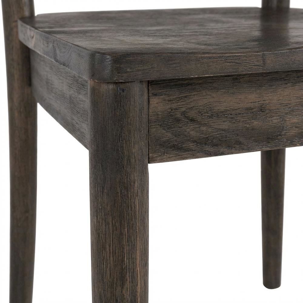 Farmhouse Wooden Side Chair, Rustic Dining Accent Chair for Kitchen Room,Brown