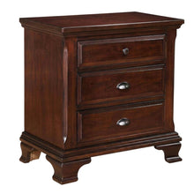 Traditional Nightstand with Drawers, Classic Bedside Table for Bedroom,Brown