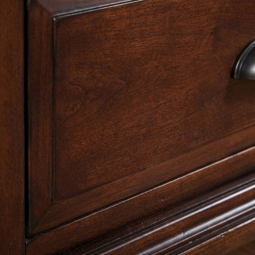 Traditional Nightstand with Drawers, Classic Bedside Table for Bedroom,Brown