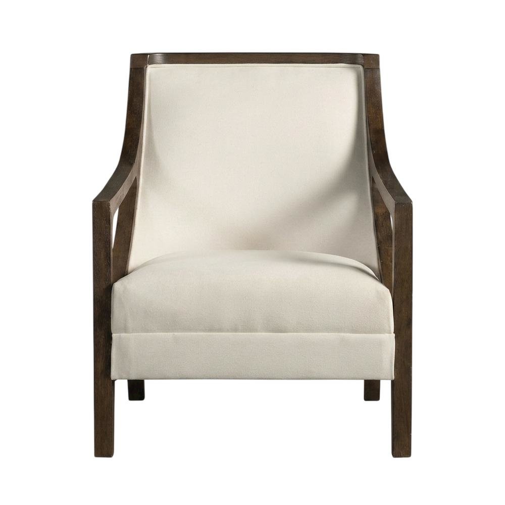 Transitional Upholstered Accent Chair with Spring Seat for Living Room,Brown