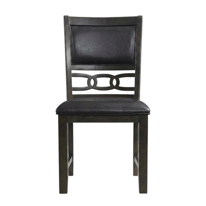 Faux Leather Upholstered Side Chair, Transitional Accent Chair,Brown