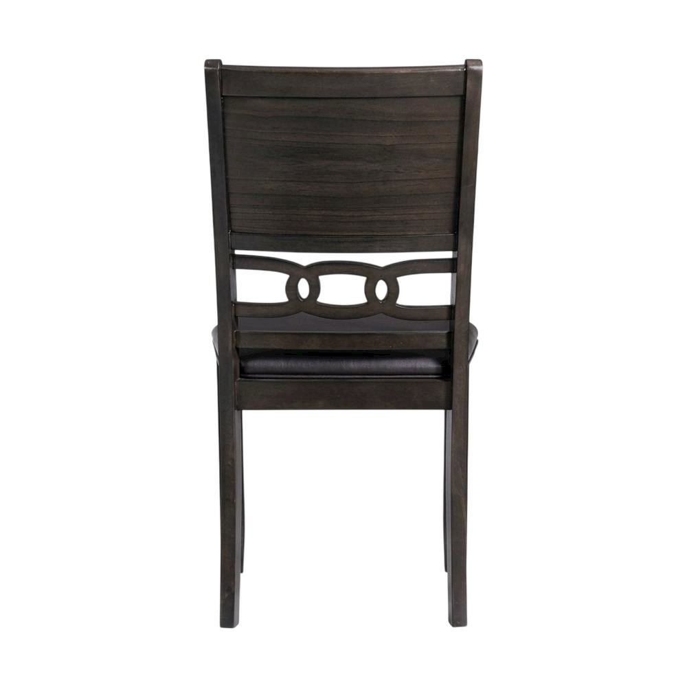 Faux Leather Upholstered Side Chair, Transitional Accent Chair,Brown