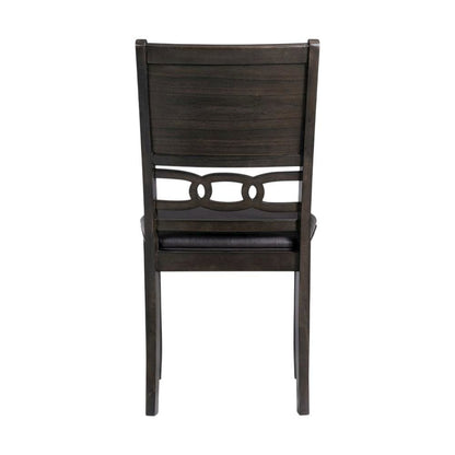 Faux Leather Upholstered Side Chair, Transitional Accent Chair,Brown