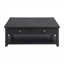 Square Coffee Table Dark Grey Traditional Design with Durable Construction