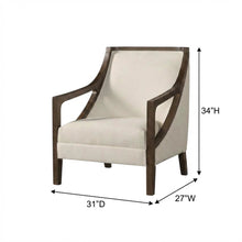 Transitional Upholstered Accent Chair with Spring Seat for Living Room,Brown