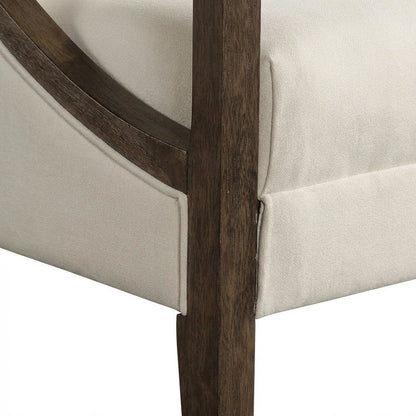 Transitional Upholstered Accent Chair with Spring Seat for Living Room,Brown