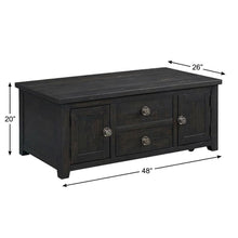Espresso 2-Drawer Coffee Table with Lift Top and Spacious Storage Compartments