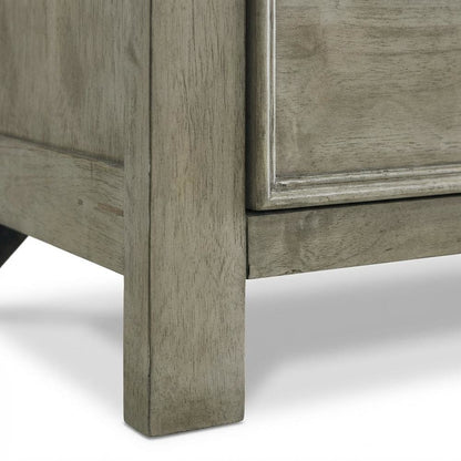Drift Grey Nightstand with 3 Drawers and Transitional Style