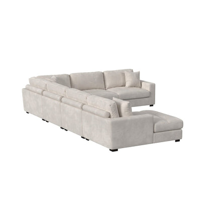 Mesa Modular 6PC Sectional Set with LHF Chaise in Steno Beige