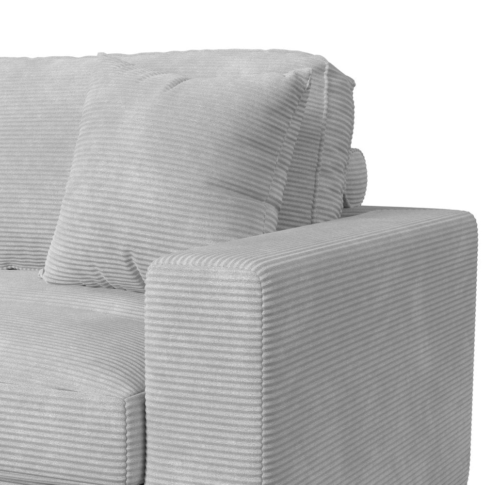 Mesa Modular 6PC Sectional Set with LHF Chaise in Steno Stone