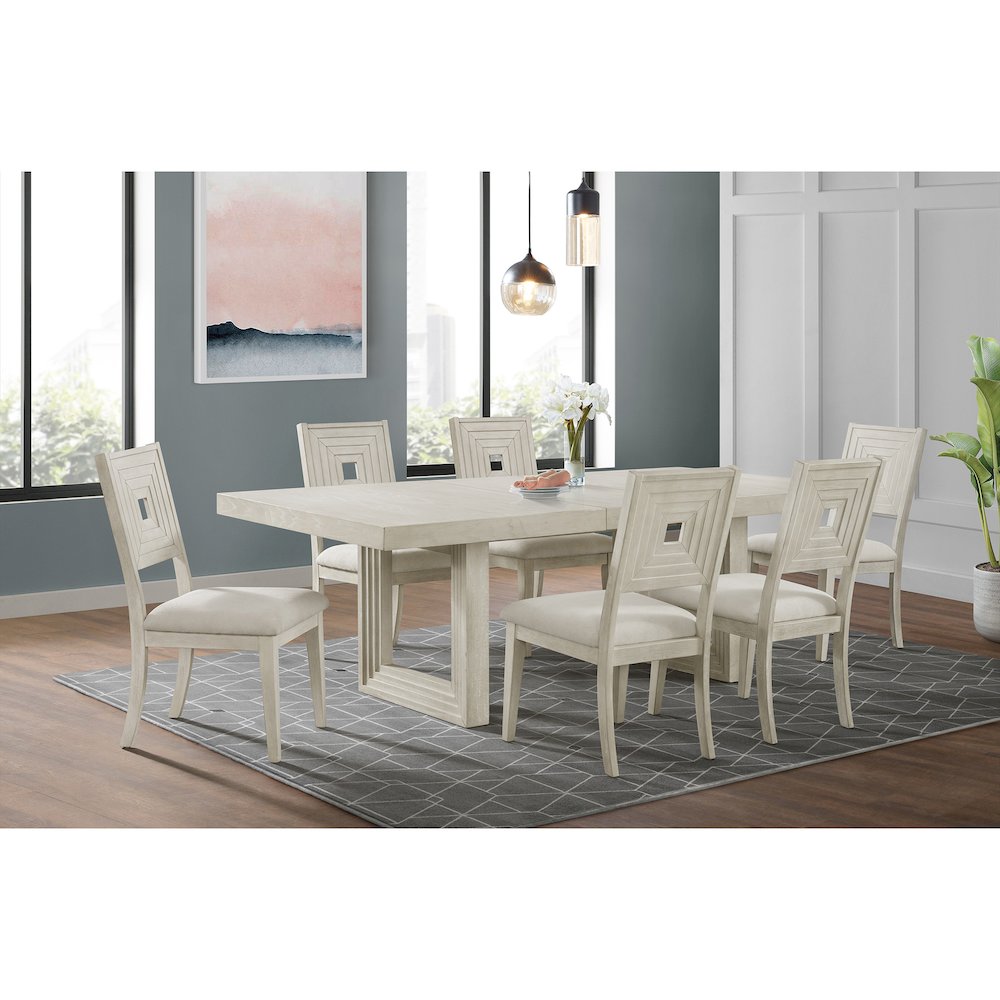 Rhiannon Dining Side Chair in Antique White (2 Per Carton)