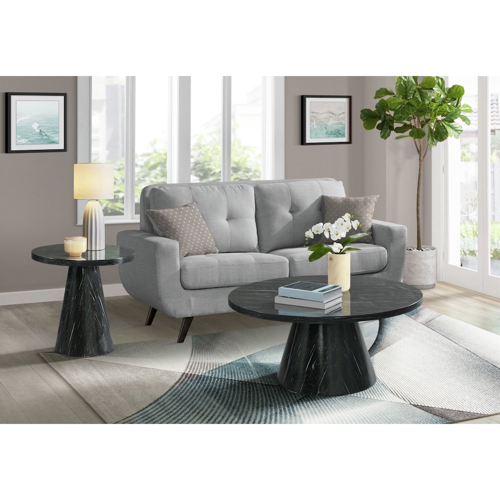 Odette Round Occasional Coffee Table Complete in Grey