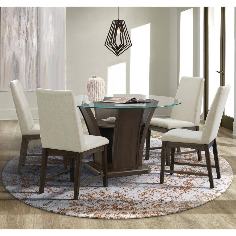 Simms Standard Height Side Chair Set in Walnut