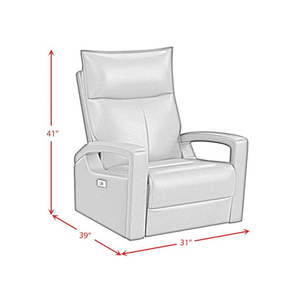 Barnard P1 Recliner with Glider and Swivel in Del Mar Grey