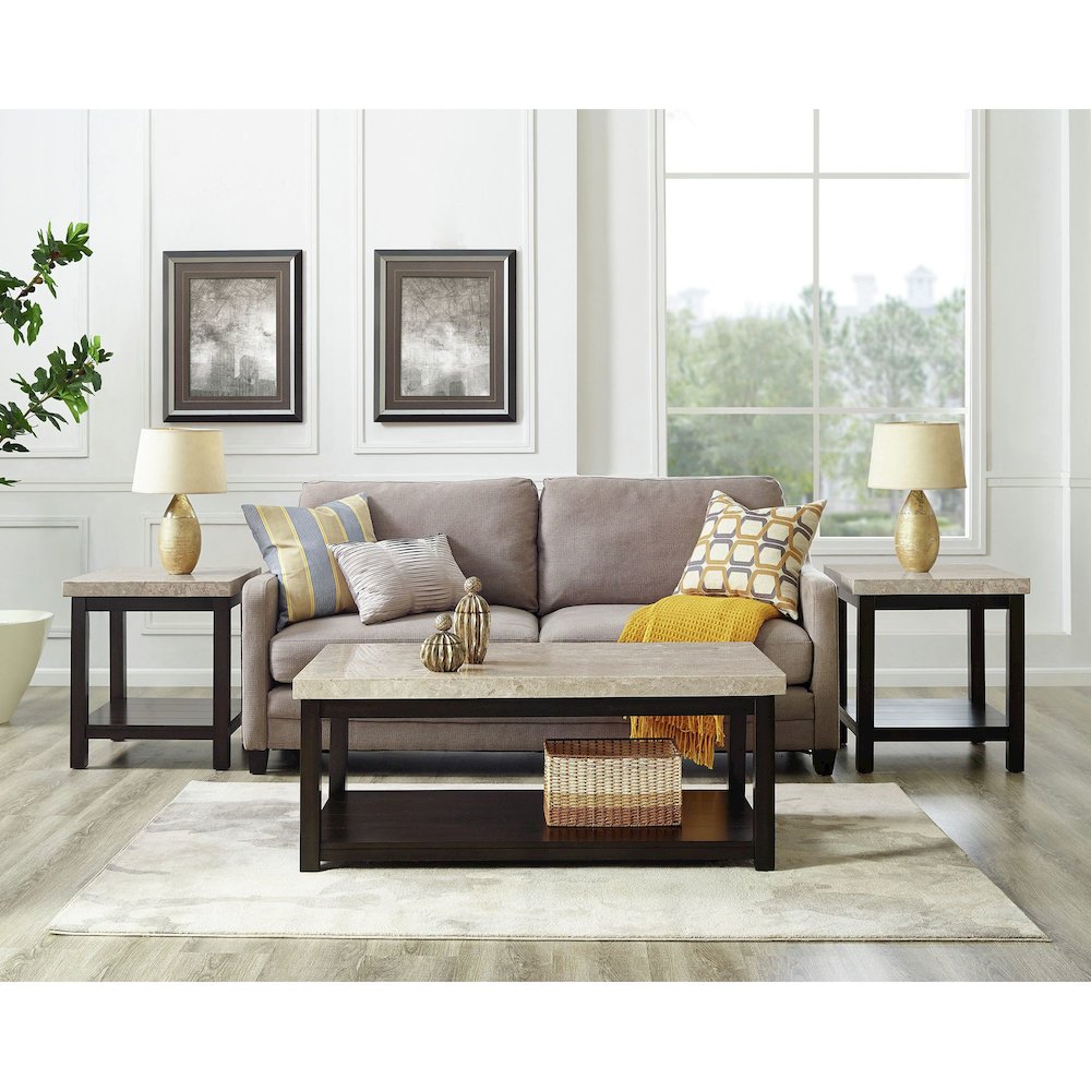 The Caleb Coffee Table with Marble Top