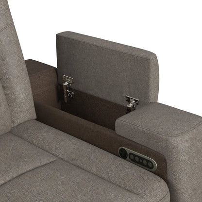 Niven 2PC Living Room Set in Rocky Grey/Brown-Sofa & Loveseat
