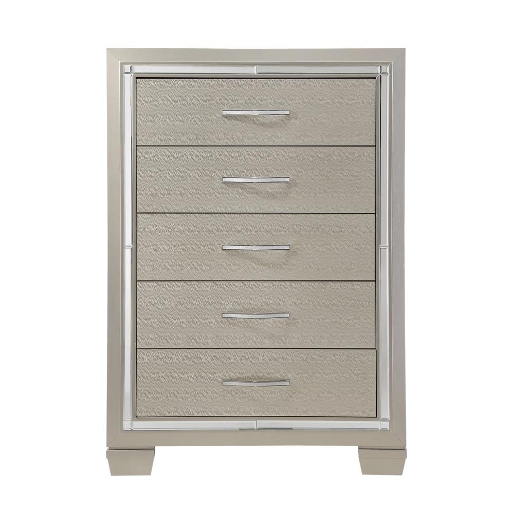 Glamour Queen Platform Storage  5PC Bedroom Set