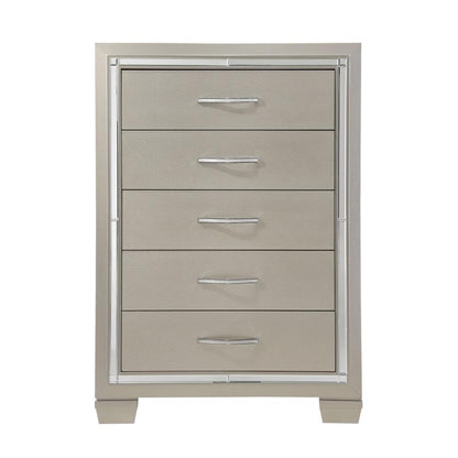 Glamour Queen Platform Storage  5PC Bedroom Set
