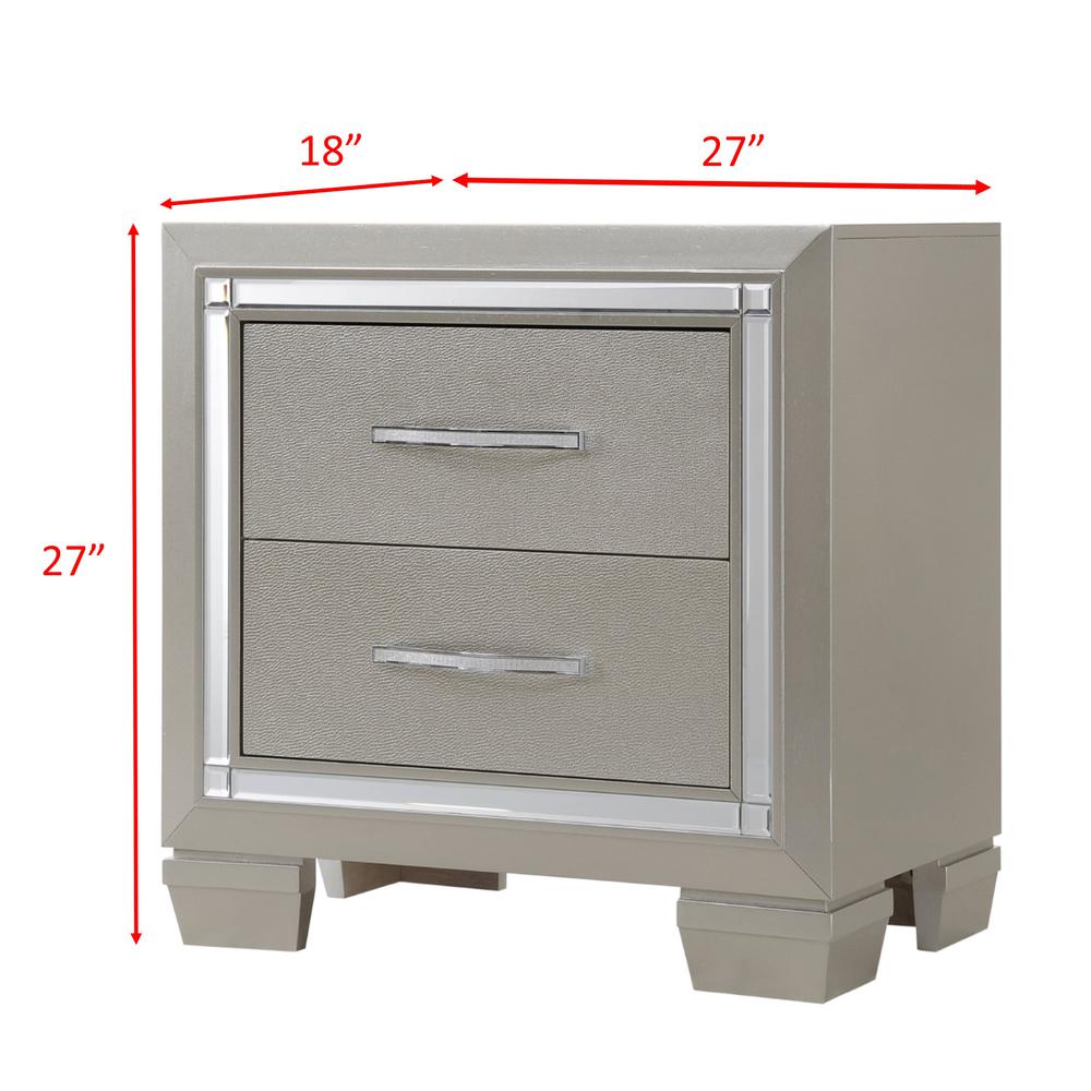 Glamour Queen Platform Storage  5PC Bedroom Set